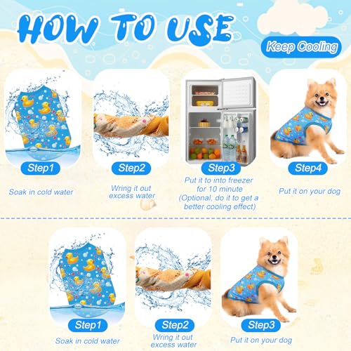 Abbylike 6 Pack Summer Shirts for Dog, Stretchy Dog T Shirts, Cooling Quick Dry Lightweight Pet Sleeveless, Breathable Cat...