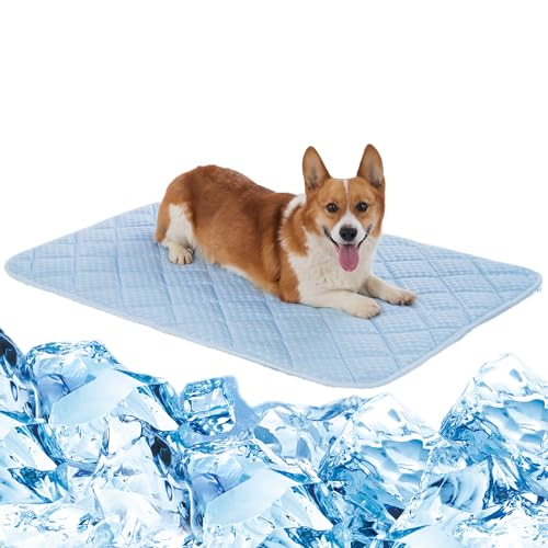 Petvolve Dog Cooling Mat, Washable Cooling Mat for Dog, Foldable Kennel Pet Bed, Cool Pad (Cool &Warm Surface) for All Sea...
