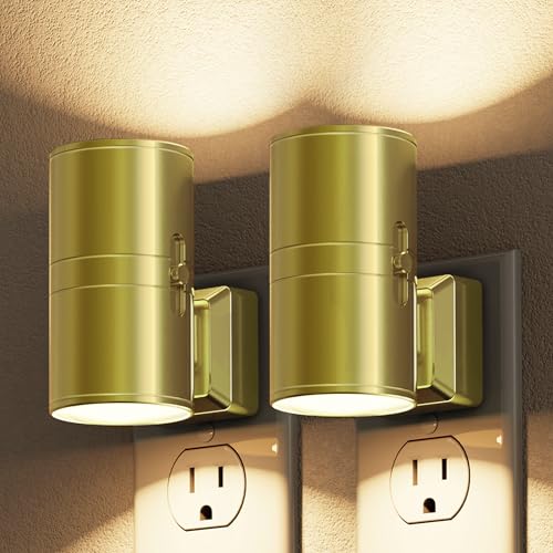L LOHAS LED Night Light, Automatic Night Lights Plug into Wall, 2 Pack Nightlights With Light Sensor, 3000K Soft White 0-1...