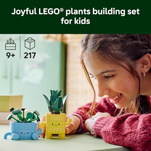 LEGO Botanicals Happy Plants Building Toy for Kids, Girls, and Boys 9+ - Playroom Decor for Desk or Shelf - Birthday Gift ...