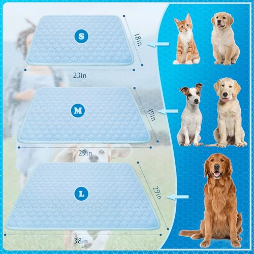 dgdgcool Dog Cooling Mat Thicken Breathable Q-Max>0.5 Arc-Chills Cooling Mat for Large Dogs 5°F Drop Pet Cool Pad Non-Slip...