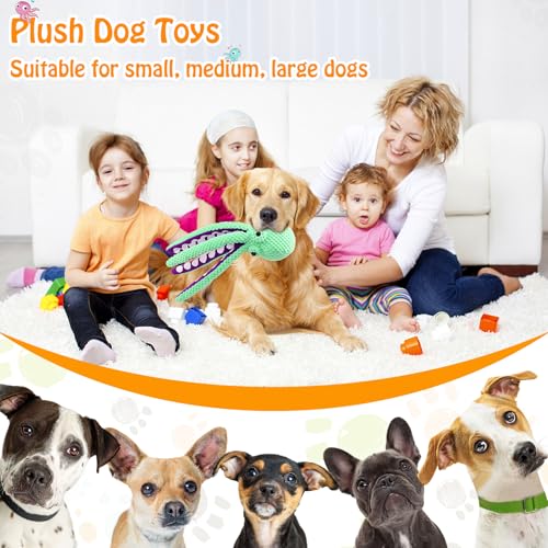Fuufome Large Squeaky Dog Toys- Plush Dog Toys with Soft Fabric for Small, Medium, and Large Dogs Daily Companionship, Tra...