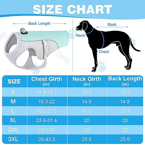 Guzekier Dog Cooling Vest Dog Harness Cooler Jacket with Portable Water Bottle, for Walking Dog, Outdoor Camping and Hunti...