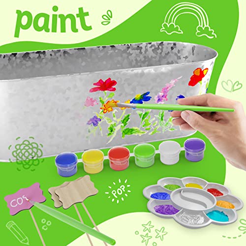 Dan&Darci Paint & Plant Flower Growing Kit for Kids - Gift Ideas Age 5 6 7 8-12 Year Old Girl - Birthday Crafts Gifts for ...