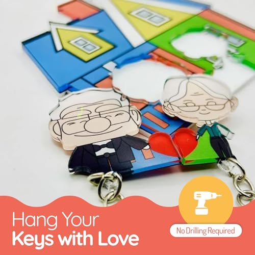BLUKSYBU Matching Keychains for Couples - Cute Couple Keychain Set for Boyfriend and Girlfriend - Anniversary, Valentine’s...