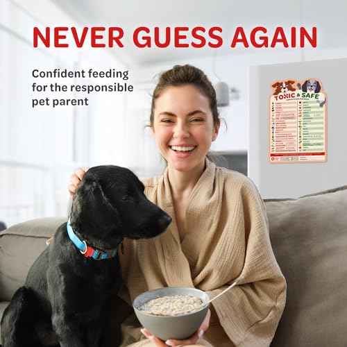 EBPP Magnetic List of Foods Dogs Can Eat - Dog Feeding Chart Fridge Magnet - Foods Dogs Shouldnt Eat Chart Decorative Magn...