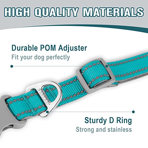 Dog Collar for Medium Small Large Dogs Reflective with Leash,Collar and Leash for Dogs,Soft Neoprene Padded 2 Pack(Ocean B...