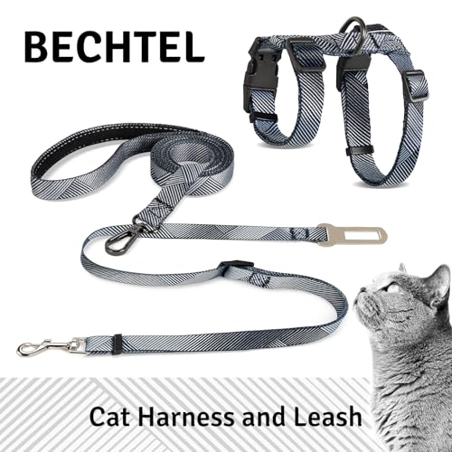 Cat Harness and Leash Set, Anti Escape Adjustable Cat Leash, Comfortable Soft Lightweight, Use Safe & Easy, Suitable for S...
