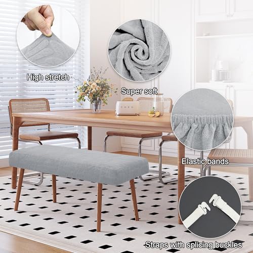 Stretch Bench Covers, Bench Seat Covers, Bench Cushions Covers, Printed Bench Seat Protector, Washable Bench Slipcover, Re...