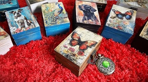 RK Collections Butterfly Trinket Box Small Jewelry Keepsake Box | Storage Box for Girls Women | Gift Idea, Animal Lover Or...