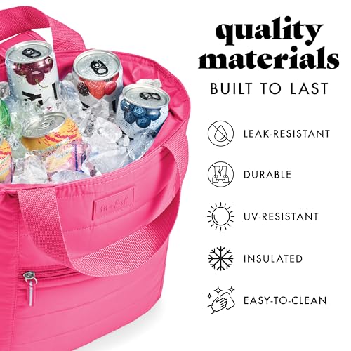 Fit & Fresh Mari Cooler Backpack for Women, Insulated Leakproof Soft Cooler Bag (12 Can), Lunch Tote, Beach Cooler, Lightw...
