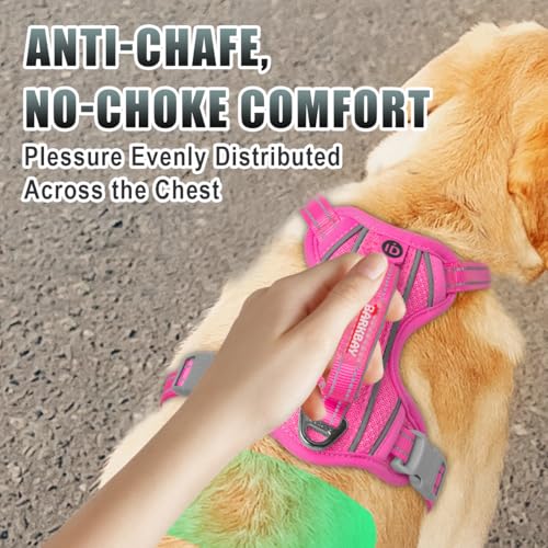 BARKBAY No Pull Dog Harness Large Reflective Dog Harness with Front Clip and Easy Control Handle for Walking Training Runn...