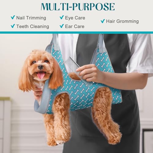 Supet Dog Grooming Hammock Harness for Dogs Cats, Relaxation Pet Nail Clipper Hammock, Restraint Dog & Small Animal Leashe...