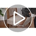 Smiry Waterproof Seat Covers for Dining Room Chairs Set of 4, Stretch Jacquard Removable Washable Chair Seat Slipcovers Pr...