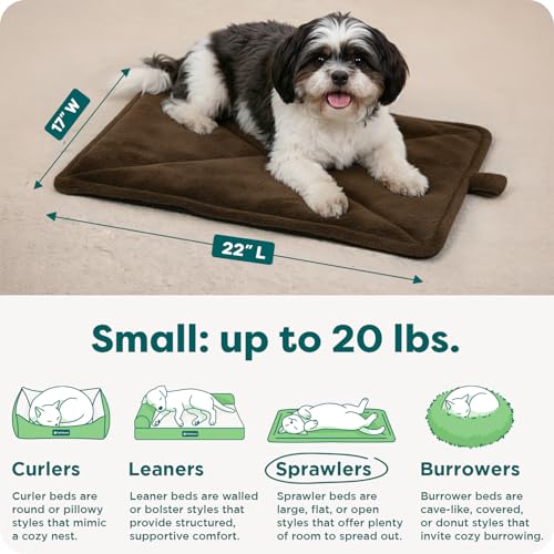FurHaven ThermaNAP Self Warming Cat Mat, Dog Bed for Crates with Self-Warming Technology for Cozy Rest, Fully Machine Wash...