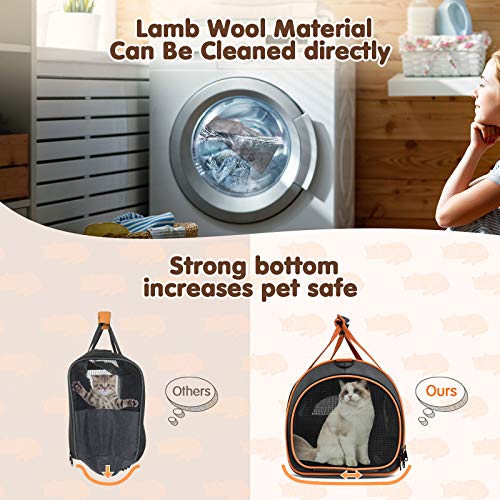 OKMEE Cat Carrier TSA Airline Approved with Ventilation for Small Medium Cats Dogs Puppies, Dog Carrier with Big Space, 5 ...