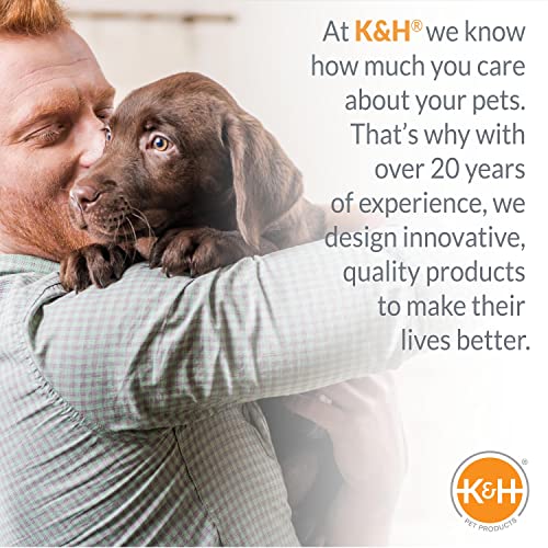 K&H Pet Products Coolin' Dog Water Bowl, Summer Cooling Water Bowl for Small, Medium & Large Dogs & Cats, Indoor Outdoor I...