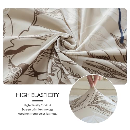 EVOLLER Waterproof Couch Cushion Cover 26x26 Stretch Printed Floral Cushion Cover for Couches and Sofas Indoor Outdoor Was...