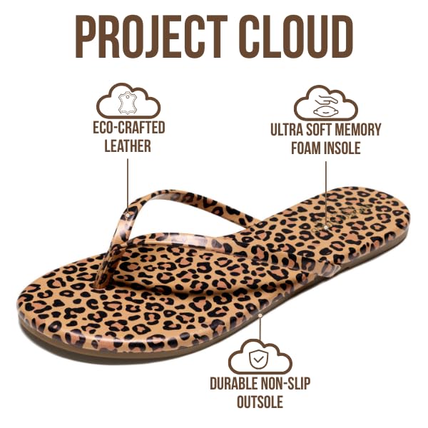 Project Cloud Flip Flops for Women Footwear- Lightweight and Memory Foam Insole Sandals for Women 2026 - Durable Non-Slip ...