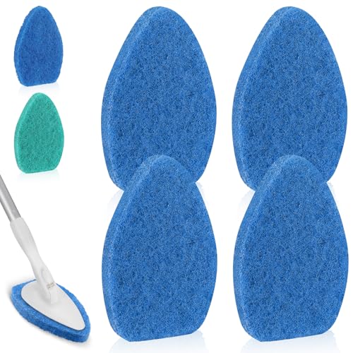 Baderke 4 Pcs Tub Tile Scrubber Cleaning Brush Pads (Without Handle) Compatible with Qaestfy Non-Scratch Scouring Pads Scr...