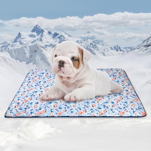 Tuiskusa Premium Cooling Blanket for Dogs Pet Cooling Pads Washable Pet Cool Mat for Cats Hot Weather Puppy Lightweight Th...