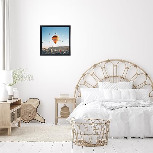JCJMY 10x10 Picture Frame Black for Wall Hanging, Wall Mounting Horizontally or Vertically, 10 x 10 Square Wall Gallery Po...