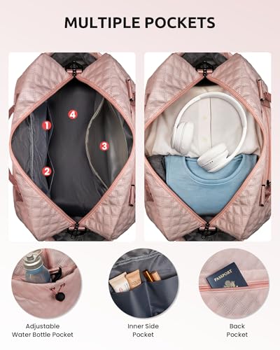 Vogewood Graduation Gift for Her Women Gift-Birthday Gifts, Initial Duffle Bags with Shoe Compartment, Girls Weekender Ba...
