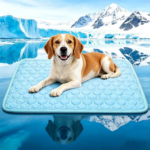 dgdgbaby Cooling Mat for Dogs, Arc-Chill Dog Cooling Mat (Q-Max>0.45), Non-Slip Washable Pet Cooling Pad, Summer Self-Cool...