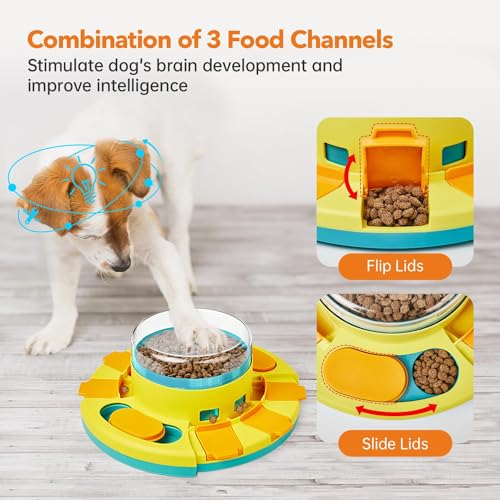 Potaroma Dog Puzzle Toy 2 Levels, Slow Feeder, Pup Food Treat Feeding Dispenser for IQ Training and Entertainment for All ...
