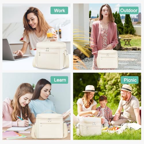 DALINDA Lunch Bag Cooler Bag Lunch Box for Women Men, Insulated Leak-Proof Lunch Bags Lightweight for Picnic,Grocery,Beac...