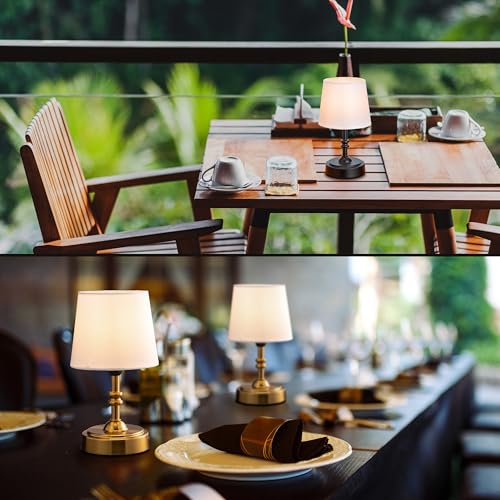 O’Bright Seraph mini – Cordless LED Table Lamp with Dimmer, Built-in Rechargeable Battery, 3-Level Brightness, Patio Table...