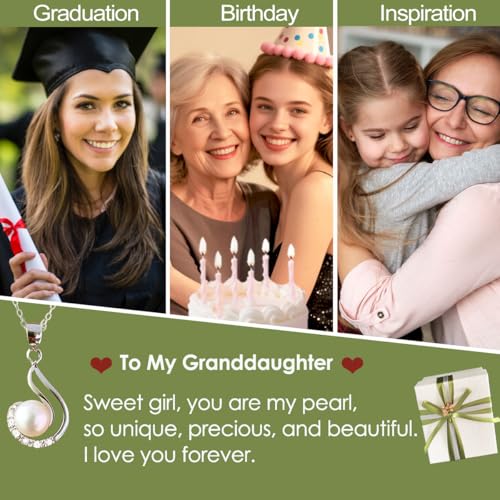 Granddaughter Necklace - Granddaughter Gifts from Grandma, Graduation Gifts for Her, Birthday Christmas Confirmation Weddi...