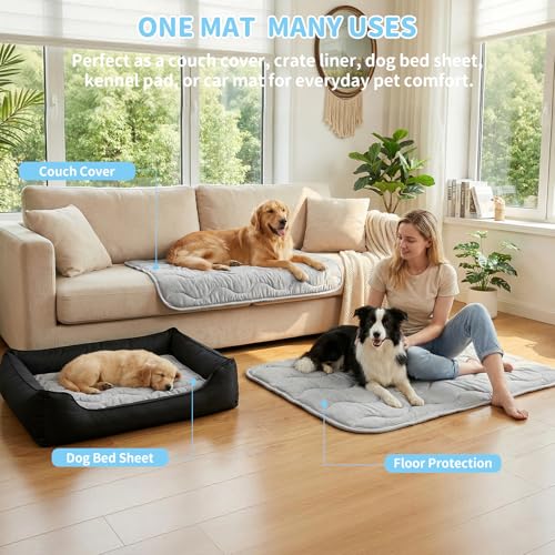 PETZOOKA Dog Cooling Mat Q-Max>0.4 Self Cool Pad for Dogs and Cats, Washable Portable Pet Sleeping Pad for Summer Size 27....