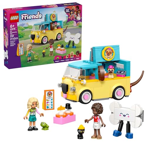 LEGO Friends Pet Accessories Van Building Toy for Girls & Boys - Pretend Play Set for Kids, Ages 6+ - W/Nova & Aliya Minid...