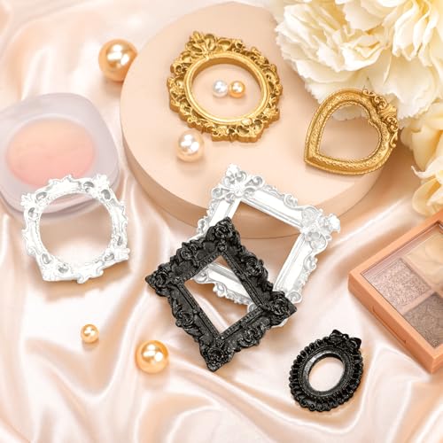 Remerry 12 Pcs Mini Frame, Vintage Resin Picture Antique DIY Manicure Jewelry Small Display Frames Photography Resin Photo...