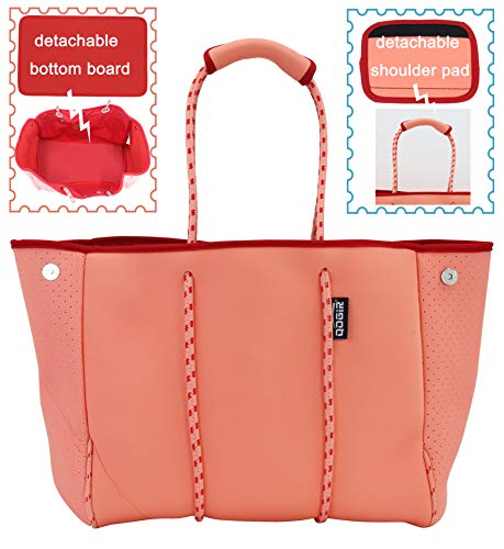 QOGiR Neoprene Multipurpose Beach Bag Tote with Inner Zipper Pocket … … … …