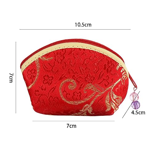 Leadigol 7 Pcs Jewelry Bags with Zipper Gift Bags,Women Jewelry Bag,Exquisite Convenient Portable Jewelry Case Cloth Gift ...