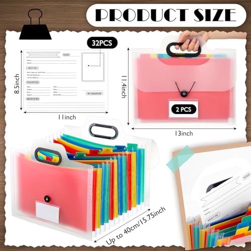 Motipuns School Memory Box K-12 Memory Book Photo Album for Kids, School Years Keepsake Scrapbook from Preschool Through 1...