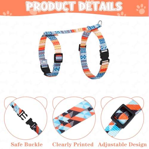 2 Pack Cat Harness and Leash Set, Escape Proof Adjustable Kitten Harness with Leash Collar Lightweight Soft and Comfortabl...