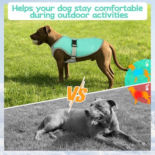 FUAMEY Cooling Dog Shirt for Hot Weather Walks, Breathable Cooling Jacket for Puppy Outdoor Play, Easy On Off Summer Dogs ...
