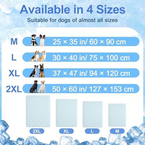 Tivray Cooling Dog Blanket, Q-MAX>0.4 Cooling Blanket for Dogs, Washable Lightweight Quilt for Pets, Multiple Sizes Self C...