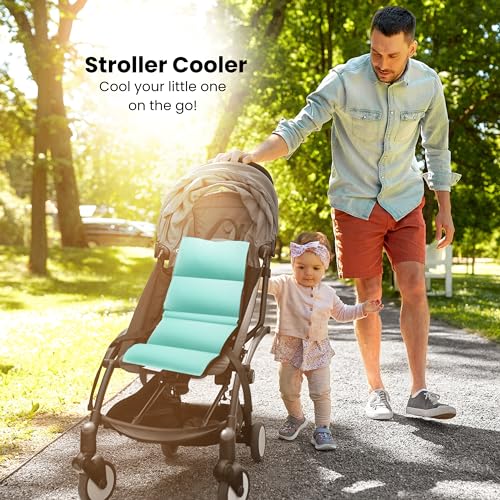 Swanoo Car Seat Cooling Pad, Stroller Cooling Pad with Ice Pack for Babies Toddler and Kids, Sun and Heat Cover Protector ...