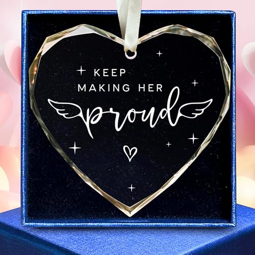 Memorial Gifts for Women - in Memory of Loved One Gift, Bereavement Gift - Remembrance Gifts - Keep Making Her Proud Ornam...