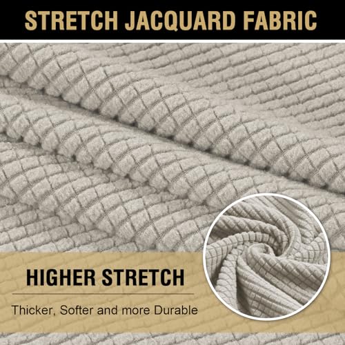 H.VERSAILTEX Stretch 3 Piece T Cushion Sofa Slipcovers Individually Sofa Cushion Covers for 3 Cushion Couch Sofa Seat Cush...