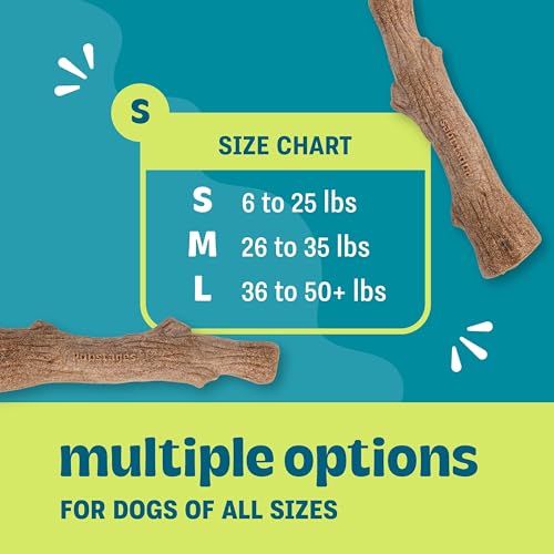 Pupstages Dogwood Dog Chew Toy – Real-Wood Blend, Natural Flavor & Texture, Moderate Chewers, Small, 5.4"