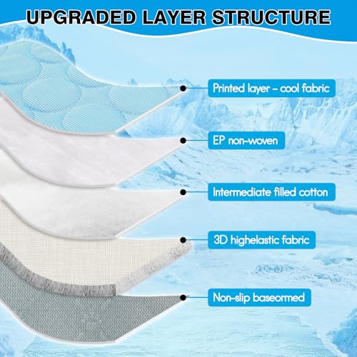 XinChangShangMao Dog Cooling Mat, Q-Max>0.4 Pet Dog Self Cool Pad, Ice Silk Washable Summer Cooled Mat for Dogs Cats, Kenn...