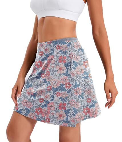 Oyamiki Women's Active Athletic Skort Lightweight Tennis Skirt Perfect for Running Training Sports Golf