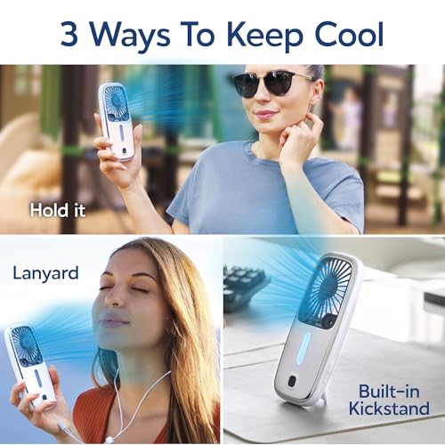 Arctic Air Pocket Small Portable Fan, Powerful, Personal Air Cooler with 3 Adjustable Speeds, 12-Hour Battery Life, Hand F...