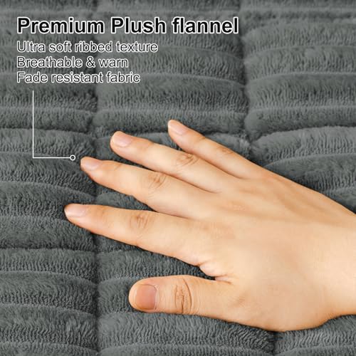 Smiry Couch Cover for Dogs Washable, Non Slip Fuzzy Pet Couch Covers for 3 Cushion Sofa Pet Friendly, Thick Soft Sofa Slip...