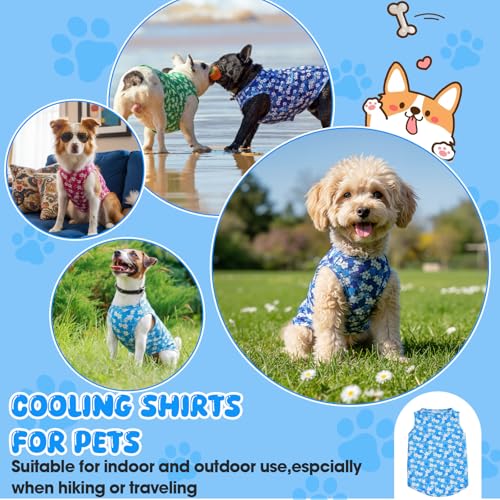 Talltalk 5 Pack Dog Cooling Vest Quick Dry Shirts Mesh Breathable Instant Sun Protection Cooling Dog Vest Lightweight Summ...